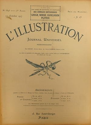 L'Illustration N° 3895. Sans les portraits des généraux britanniques. Un article sur les Zeppelin...