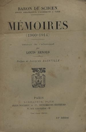 Mémoires (1900-1914).