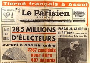 Le Parisien libéré. 21 juin 1968. 28 - 5 millions d'électeurs auront à choisir entre 2267 candida...