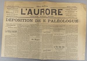 L'Aurore N° 559 : La déposition de M. Paléologue. Articles sur l'affaire Dreyfus. Articles d'Octa...