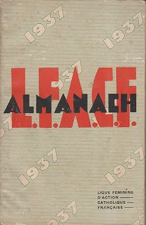 Almanach de la ligue féminine d'action catholique française 1931.