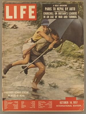 Life. International edition. Paris to Nepal by auto 14 octobre 1957.