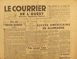 Le Courrier de l'Ouest. Première année N° 88. 1er décembre 1944.