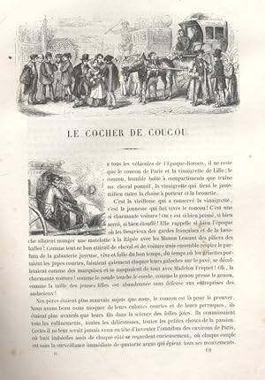 Les Français peints par eux-mêmes. Le cocher de coucou. Vers 1840.