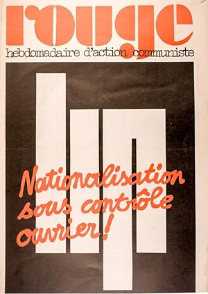 Rouge N° 227. Hebdomadaire de la ligue communiste. Nationalisation sous contrôle ouvrier. 2 novem...