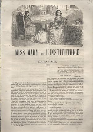 Miss Mary ou l'institutrice. Imprimé sur deux colonnes. Vers 1850.