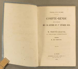Compte-rendu des audiences du 28 janvier et 1er février 1851. Liquidation de la Caisse de la Sart...