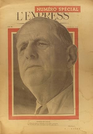 L'Express N° 450 du 28 janvier 1960. Numéro spécial : De Gaulle en couverture. 28 janvier 1960.