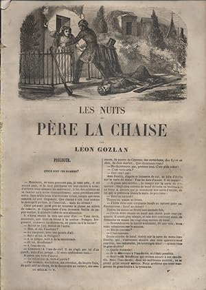Les nuits du Père La Chaise. Imprimé sur deux colonnes. Vers 1850.