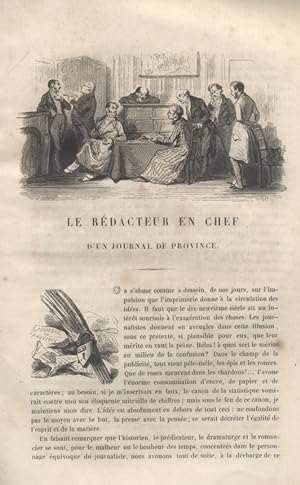 Les Français peints par eux-mêmes. Le rédacteur en chef d'un journal de province. Vers 1840.