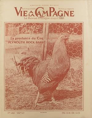 Vie à la campagne numéro 558. En couverture : La prestance du coq Plymouth Rock Barré. Avril 1957.