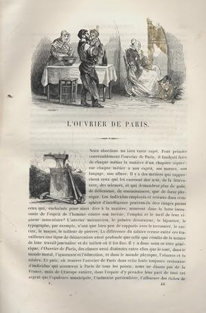 Les Français peints par eux-mêmes. L'ouvrier de Paris. Vers 1840.
