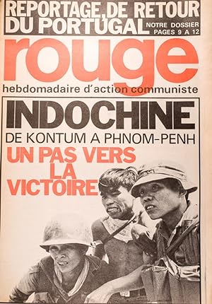 Rouge N° 292. Hebdomadaire d'action communiste. Indochine, un pas vers la victoire. 21 mars 1975.
