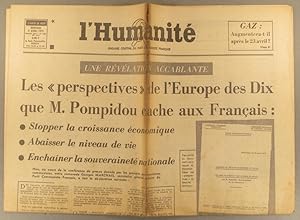 L'Humanité. Nouvelle série N° 3591. Organe central du Parti communiste français. 5 avril 1972.