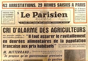 Le Parisien libéré. 29 mai 1968. Cri d'alarme des agriculteurs. 29 mai 1968.