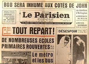 Le Parisien libéré. 7 juin 1968. Tout repart. De nombreuses écoles primaires rouvertes dès ce mat...