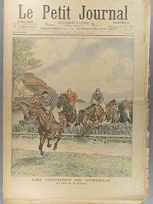 Le Petit journal - Supplément illustré N° 655 : Les courses de Steeple. (Gravure en première page...