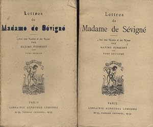 Lettres de Madame de Sévigné. Tomes 1 et 2. Vers 1960.