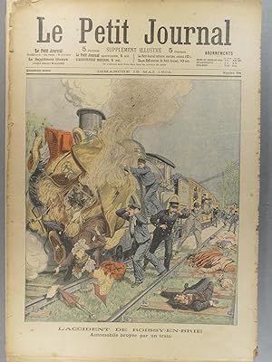 Le Petit journal - Supplément illustré N° 704 : Roissy-en-Brie, automobile broyée par un train (G...