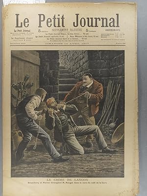Le Petit journal - Supplément illustré N° 856 (incomplet) : Le crime de Langon (Gravure en premiè...