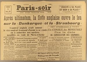 Paris-Soir N° 6135. Grand quotidien d'informations illustrées. Edition de Clermont-Ferrand, diffé...