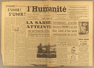 L'Humanité. Nouvelle série N° 93. Organe central du Parti communiste français. 2 décembre 1944.