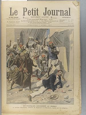 Le Petit journal - Supplément illustré N° 855 : Assassinat du Dr Mauchamp à Marrakech (Gravure en...