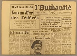 L'Humanité. Nouvelle série N° 245. Organe central du Parti communiste français. 26 mai 1945.