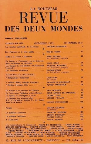 La nouvelle revue des deux mondes octobre 1975 - Collectif