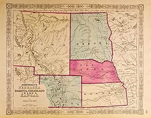 Johnson's Nebraska, Dakota, Colorado, Idaho & Kansas [Map of]