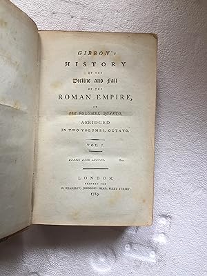 GIBBON'S HISTORY OF THE DECLINE AND FALL OF THE ROMAN EMPIRE , in Six Volumes, Quarto, ABRIDGED i...
