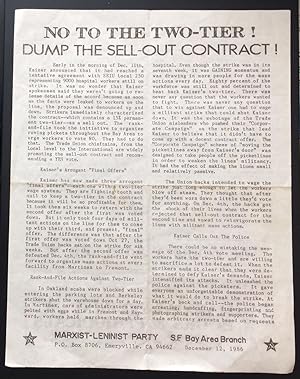 No to the two-tier! Dump the sell-out contract! [handbill]