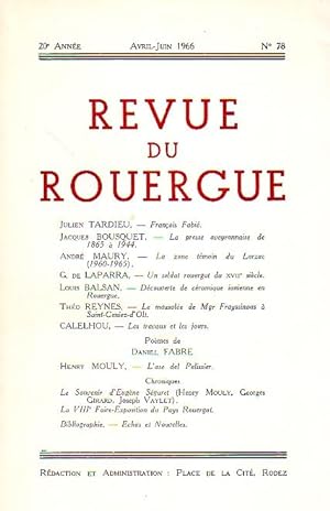 Revue du Rouergue - Tome XX - N°78