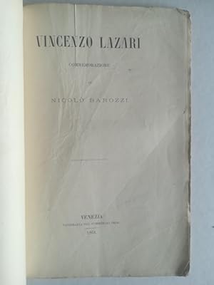 Vincenzo Lazari. Commemorazione