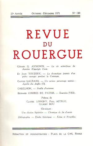Revue du Rouergue - Tome XXV - N°100