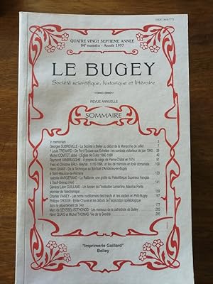 Le Bugey Société scientifique historique et littéraire 1997 - Plusieurs auteurs - 87e année 84e f...