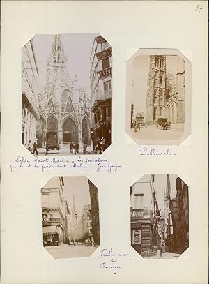 France, Rouen, la cathédrale Notre-Dame, l'église Saint-Malo et la vieille ville