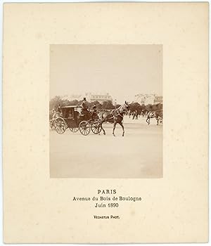 France, Paris, Au bois de Boulogne, juin 1890