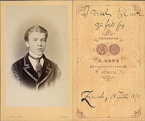 Ganz, Zürich, Jeune homme nommé G. Vital, 1870