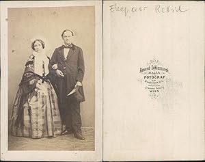 Schlossarek, Wien, Le couple d'acteurs autrichiens Carl et Julie Rettich, circa 1860