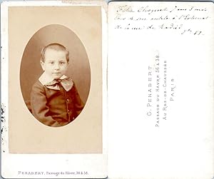CDV Penabert, Paris, Petit garçon de 7 ans nommé Félix Choquet, 1883