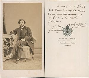Eugène, Toulon, Homme brun en pose, 1864