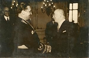 Prague, le maréchal Tito et Edvard Bénès