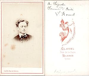 CDV Clavel, Valence, Jeune homme nommé L. Bonnet, 1870