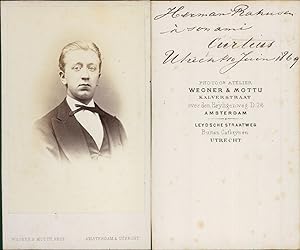 Wegner & Mottu, Amsterdam, Jeune homme nommé Herman Rahusen, 1869