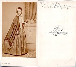 CDV, Pinot, Versailles, Une femme nommée Melle Weigle, circa 1860