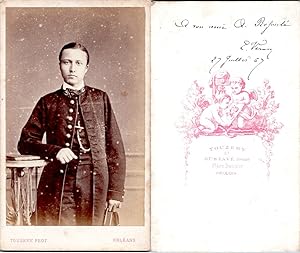 CDV, Touzery, Orléans, Jeune homme nommé E. Vernon, 1867