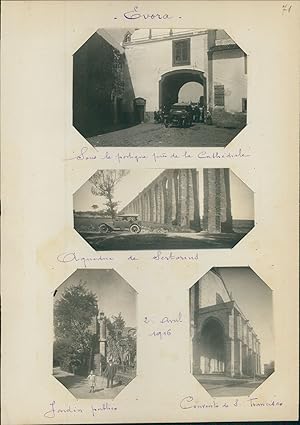 Portugal, Évora, aqueduc de l'Agua de Prata, jardin public, Igreja de São Francisco