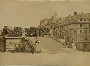 Allemagne, Dresde, la terrasse et le Palais Brühl