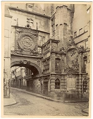 France, Rouen, la grosse horloge, vue générale